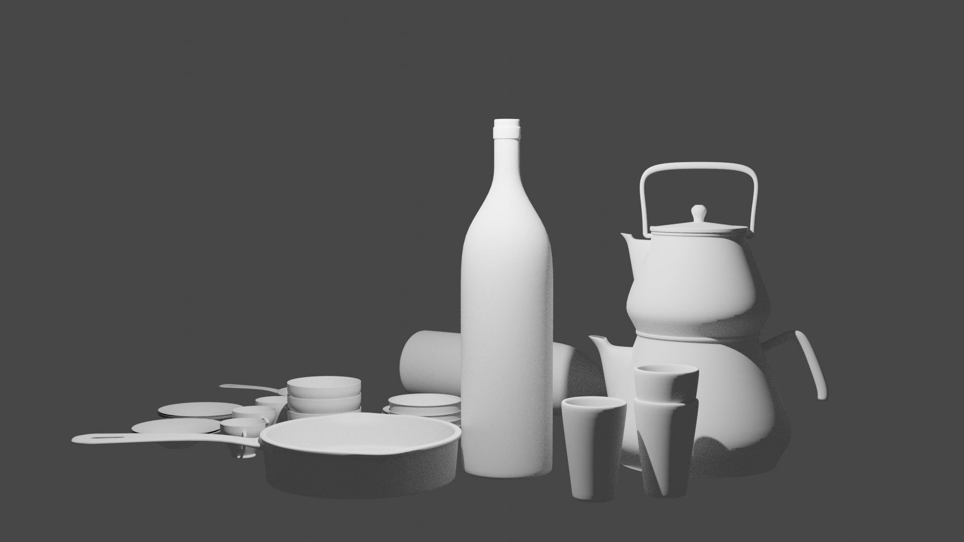 3d plate bottle 3D model - TurboSquid 1808264
