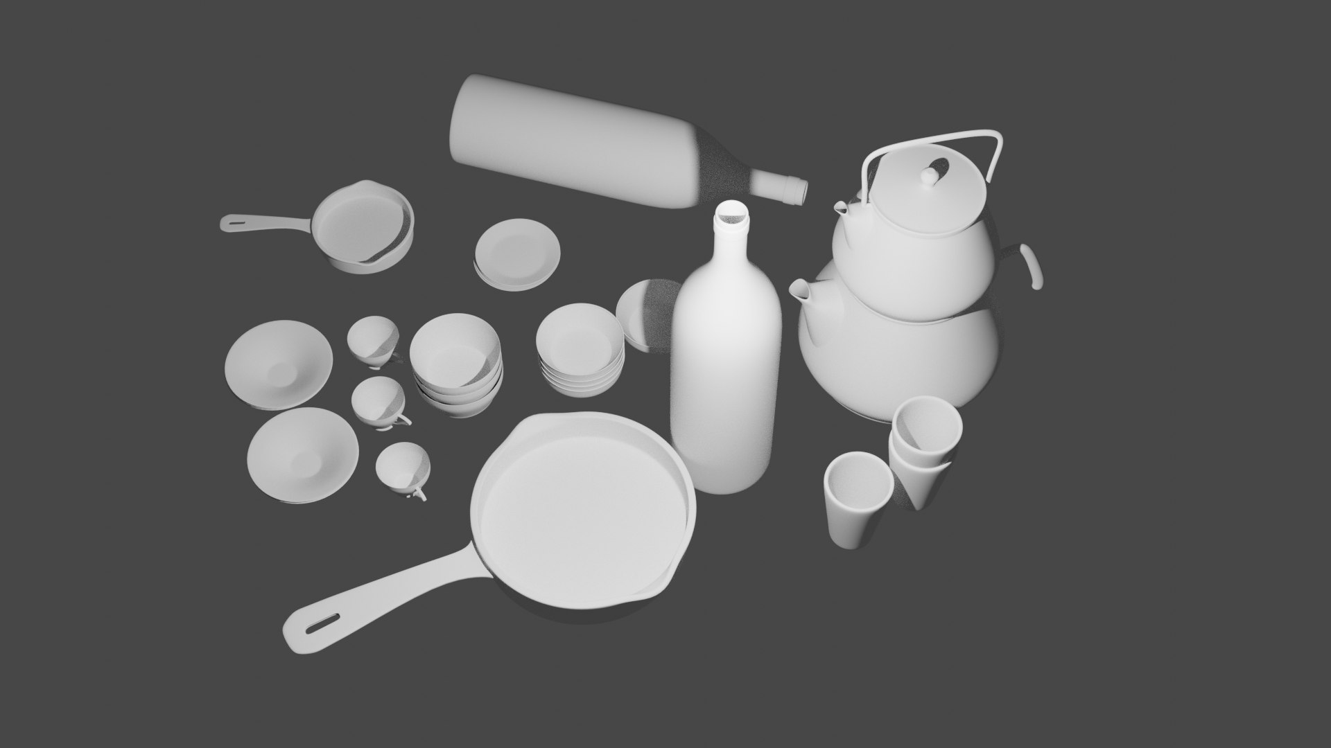 3d plate bottle 3D model - TurboSquid 1808264