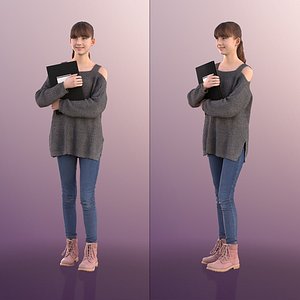 3D girl folder young model
