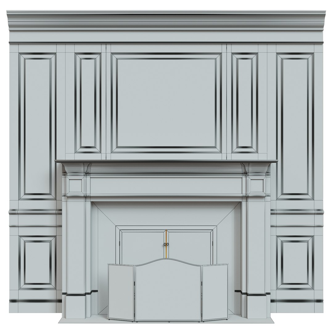 Classic fireplace 3D model - TurboSquid 1443283