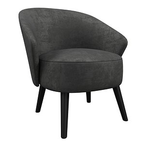 3D model LOUNGE CHAIR WALDO ANTHRACITE