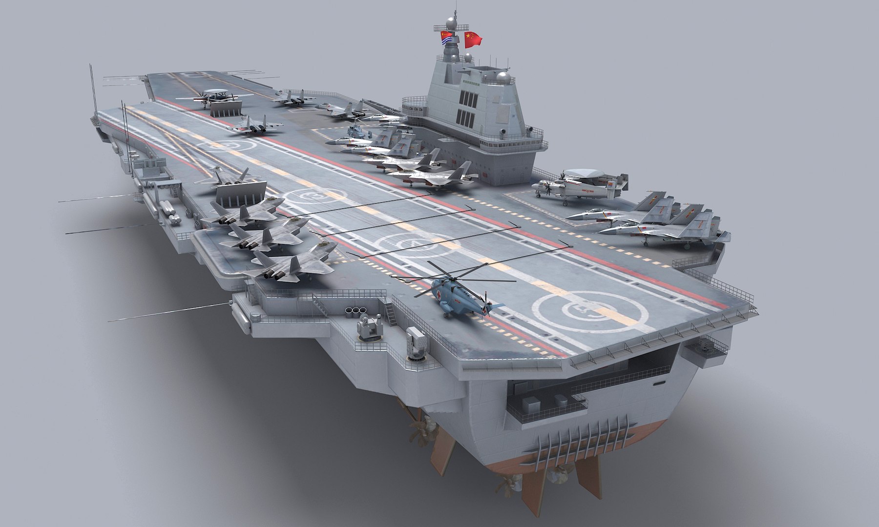 3D Chinese Aircraft Carrier CV-18 Fujian Model - TurboSquid 1983617