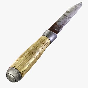 Lowpoly Old wooden knife