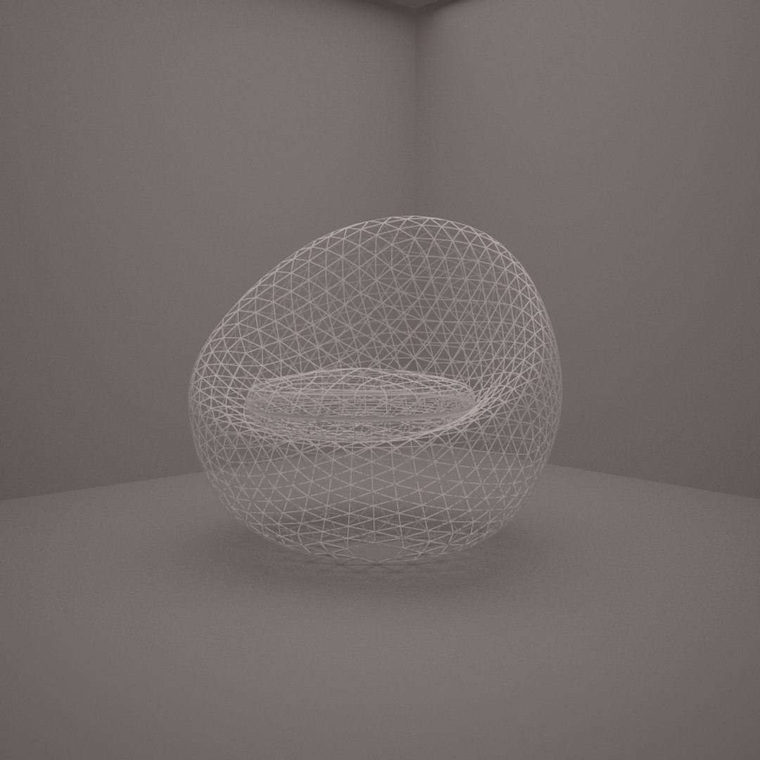 3ds rattan armchair sphere