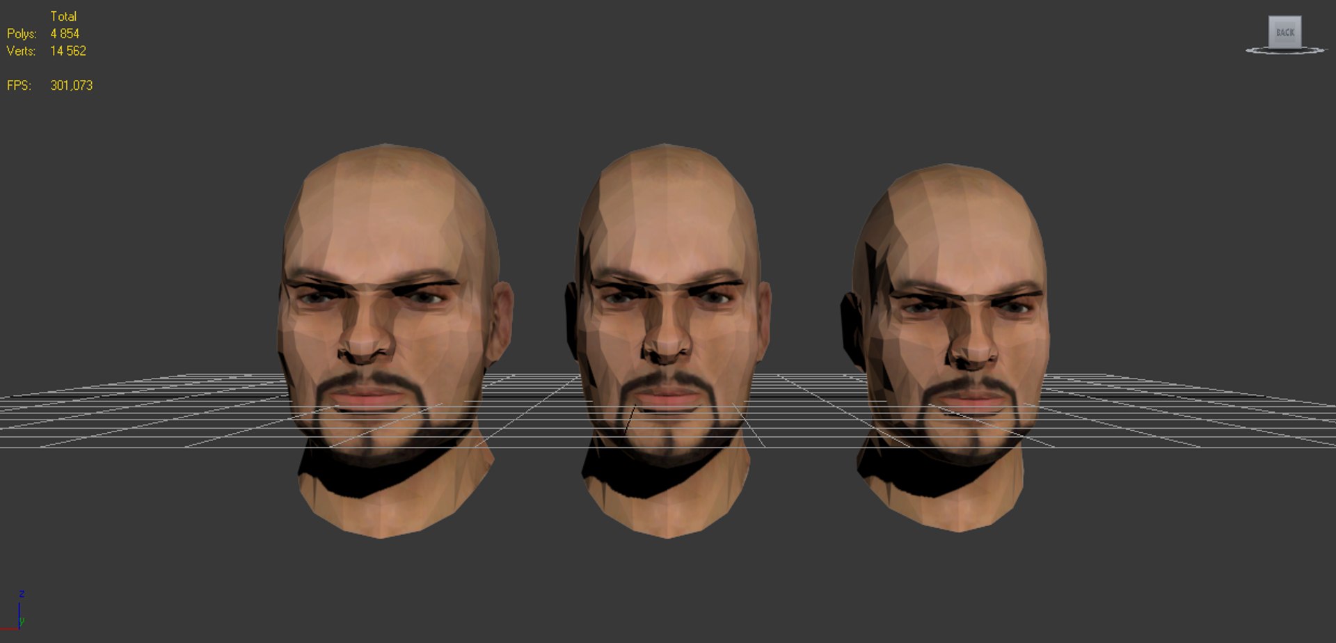 3d model heads set
