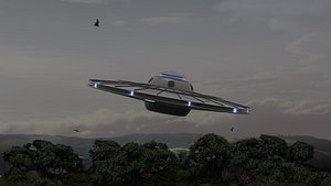 Alien speceship UFO 3D