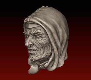 3D Necromancer Head 3D print ready