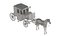 3D Brougham with horse