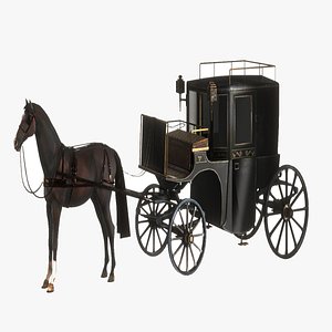 3D Brougham with horse