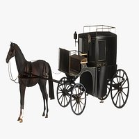 Brougham with horse