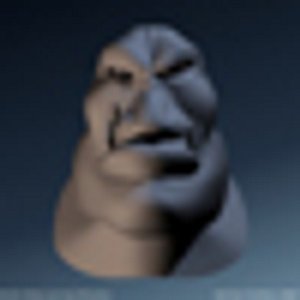3d fantasy character head ogre model