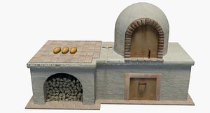 medieval bread oven 3D