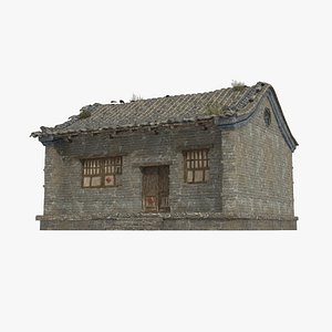 3D model Asian ancient youth single house