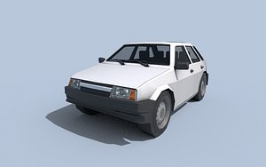 Low poly stylized vehicle 3D model