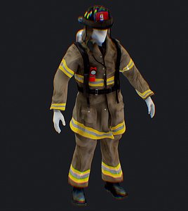 3D New York City Firefighter Uniform model