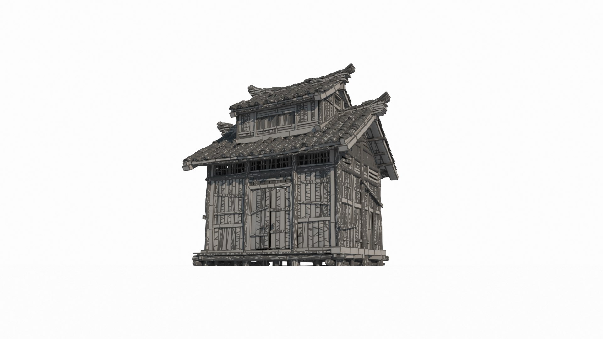 Ancient Asian Architecture Single Room 3D Model - TurboSquid 2350403