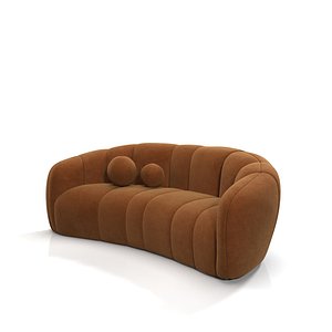 3D Alexis 89 Fabric Sofa model