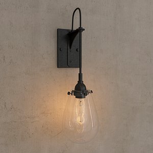 3d model wall sconce light