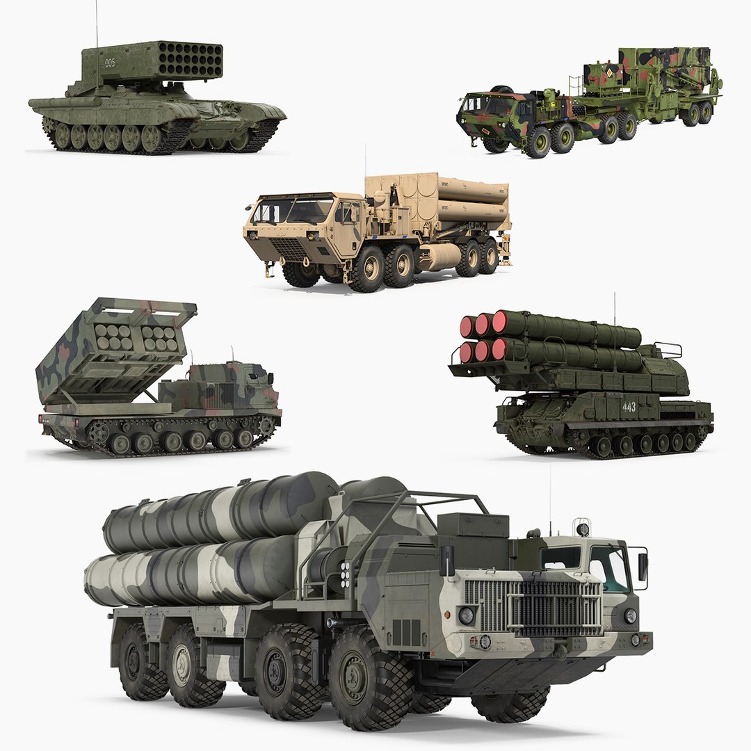 Military Rocket Launcher Vehicles Collection 3D model preview
