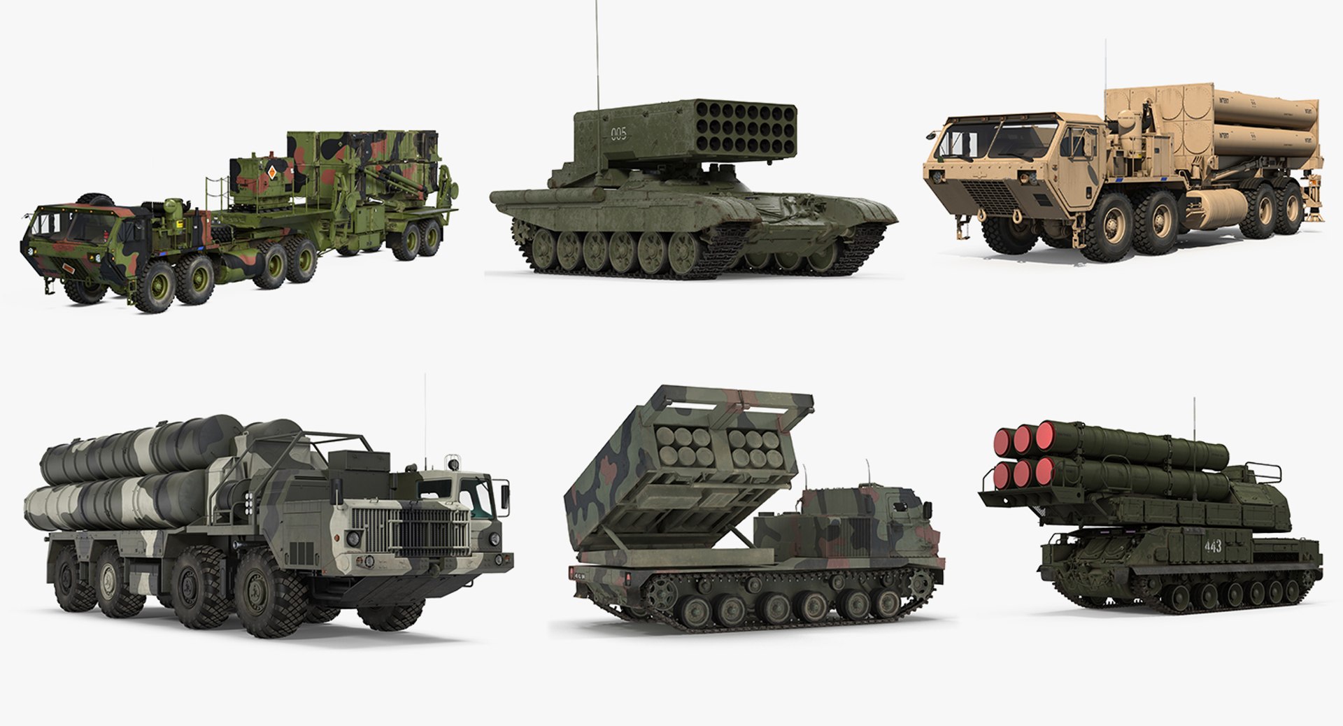 military rocket launcher vehicles 3D model https://p.turbosquid.com/ts-thumb/Ni/N1dBYc/yUVx25p1/militaryrocketlaunchervehiclescollectionvray3dmodel002/jpg/1536591703/1920x1080/fit_q87/ea7d7222015c22fac85f4b920014b4efad8bce25/militaryrocketlaunchervehiclescollectionvray3dmodel002.jpg