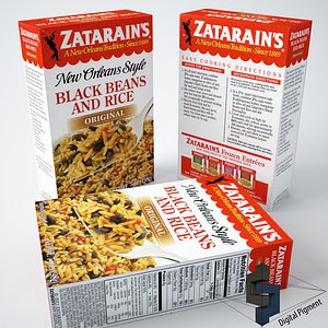 zatarains black beans rice 3d model