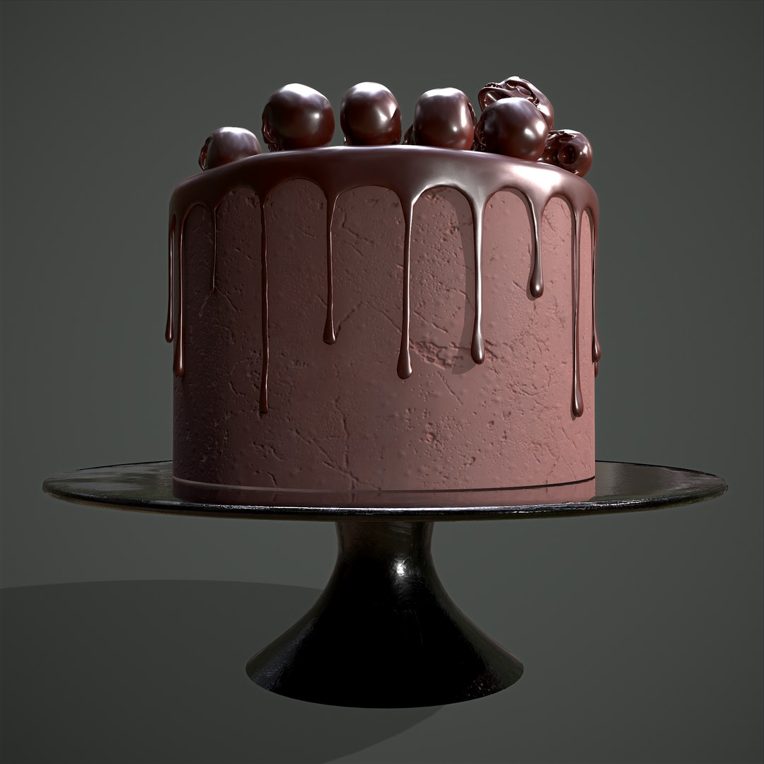 3D Chocolate Skulls Cake - TurboSquid 1806406