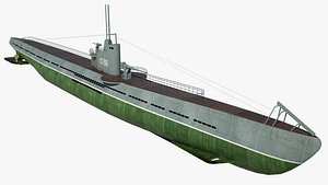 3D soviet submarine c-56 model