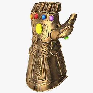 Infinity Gauntlet Glow Rigged for Maya 3D model