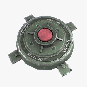 3D Scifi land mine model