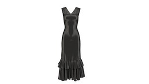 black silk gown 3D