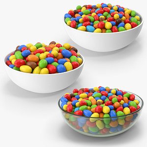 Chocolate Sweets In Bowl model