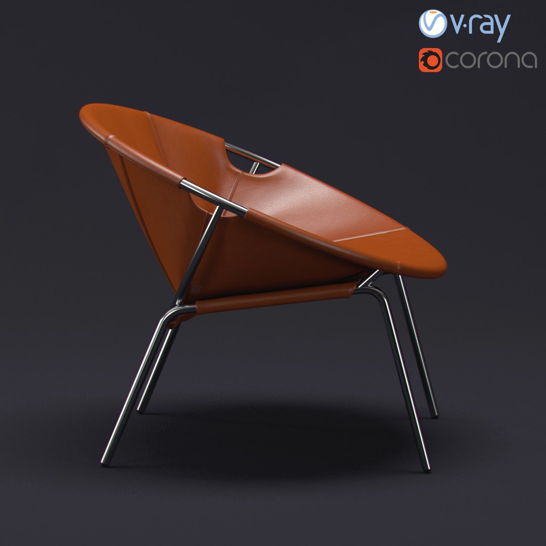 West Dries Leather Sling Chair 3D TurboSquid 1211004