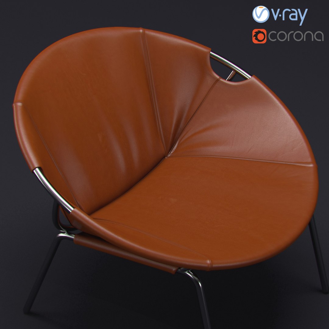 West Dries Leather Sling Chair 3D TurboSquid 1211004