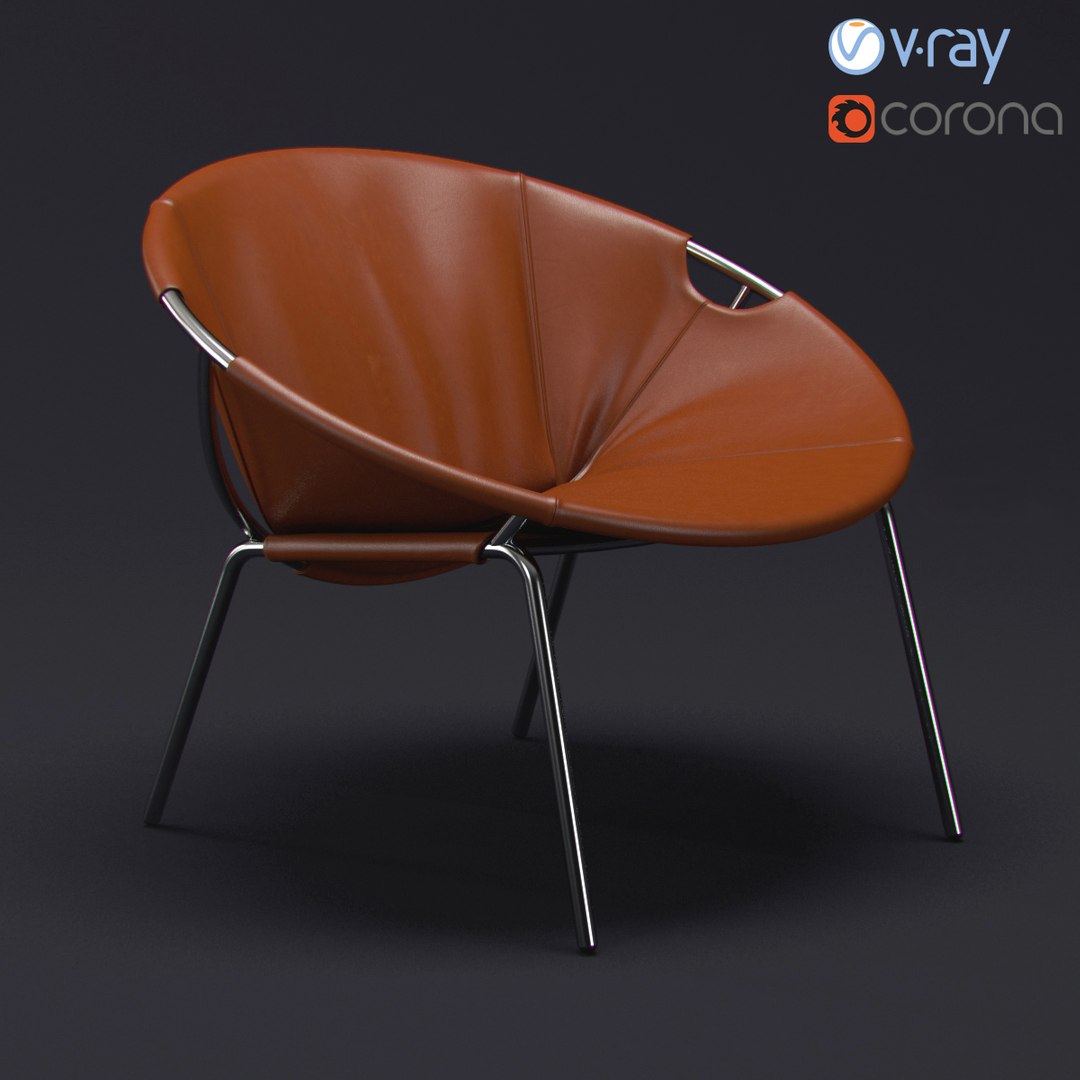 West Dries Leather Sling Chair 3D TurboSquid 1211004
