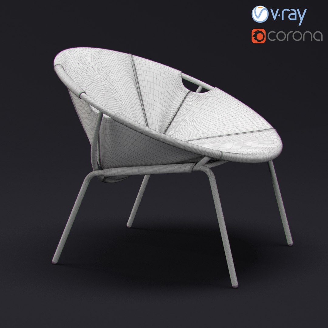 West Dries Leather Sling Chair 3D TurboSquid 1211004