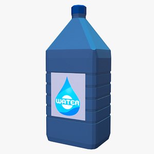 Lowpoly Bottle Of Water 3D model