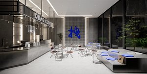 Restaurant Coffee Shop-A11 3D model