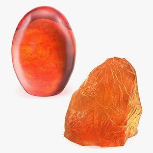 3D Amber Minerals Collection model