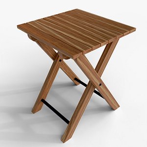 3D Folding Wooden Side Table