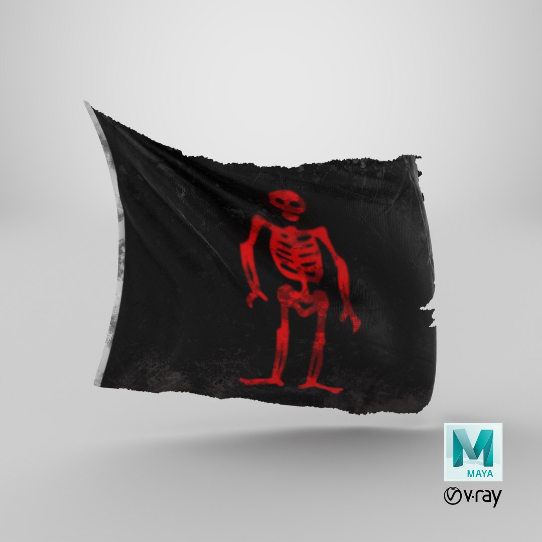 3D Pirate Flag - TurboSquid 1287591