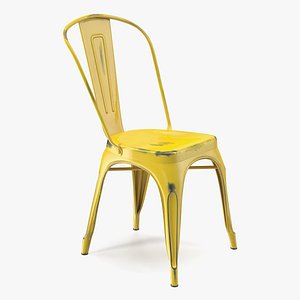 Yellow Stackable Chair 3D model