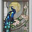 Pfau Buntglas