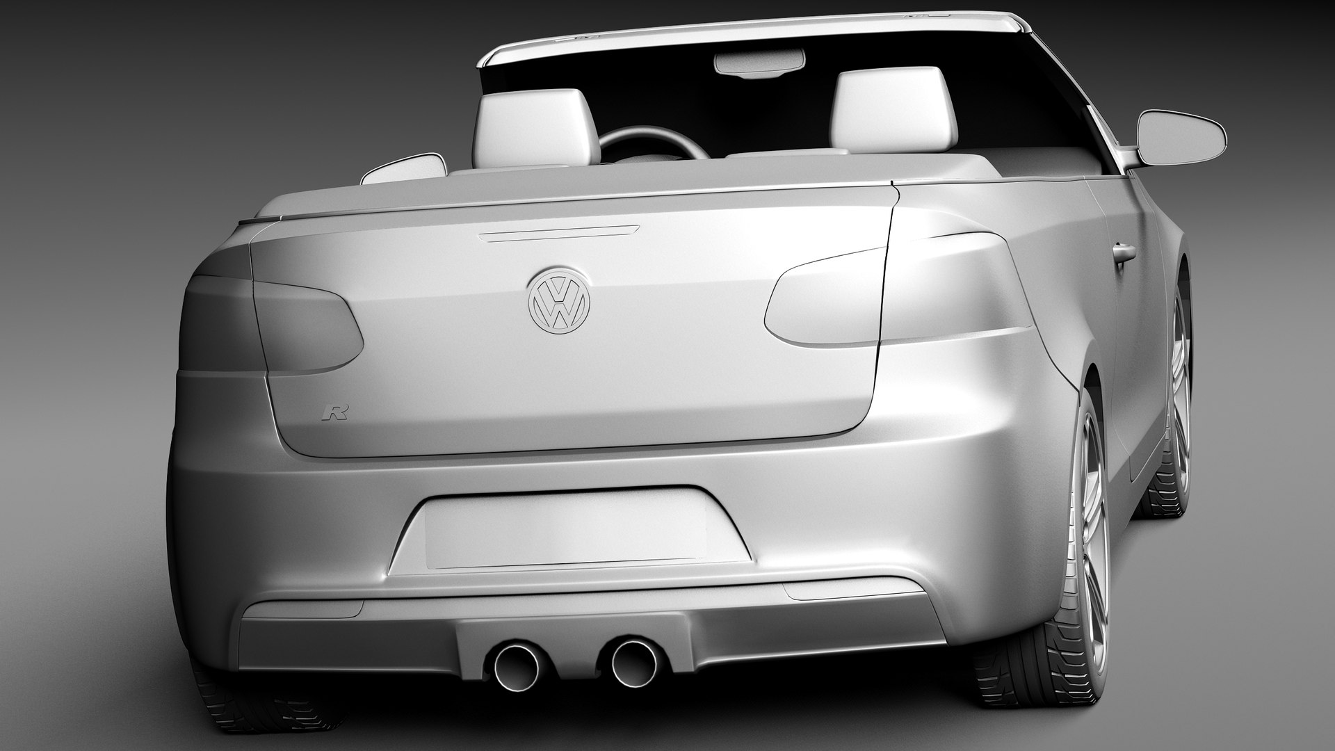 2014 Convertible Volkswagen 3d Model