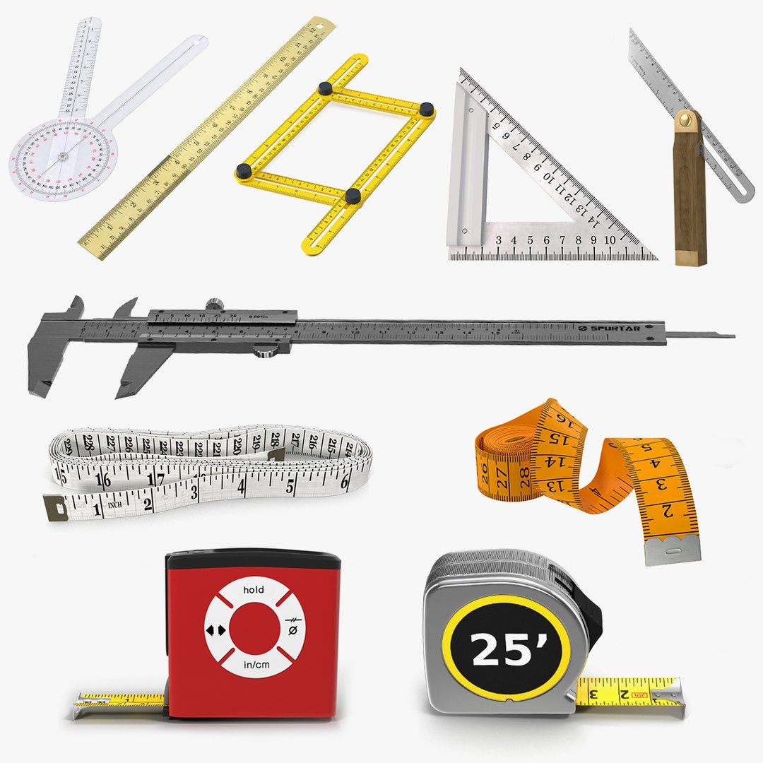Measure Tools Collection 8 3D model preview