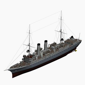 3d model of cruiser nautilus imperial german