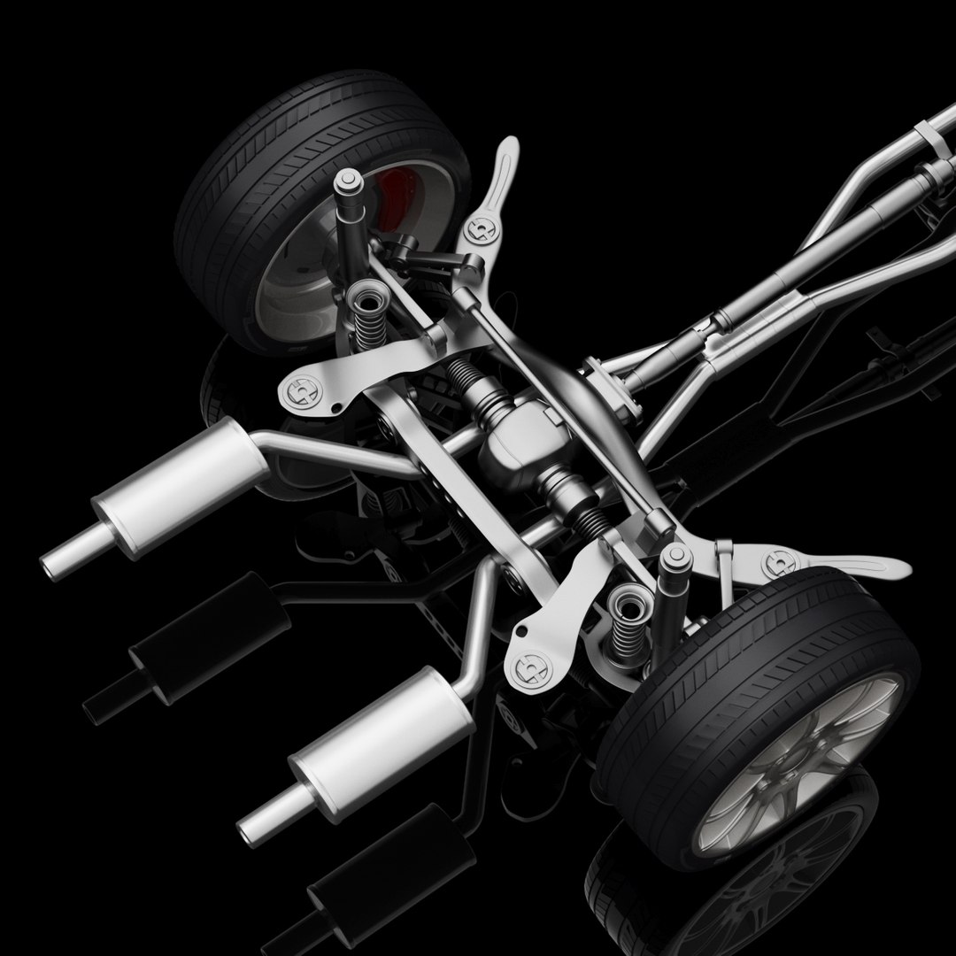 3d chassis engine model