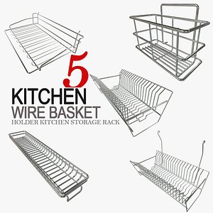 3d model holder kitchen storage basket