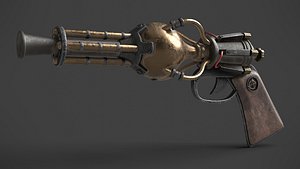 Steampunk Gun 01 3D model
