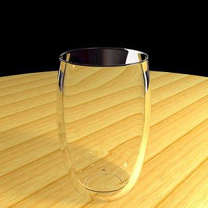 3d model of drinking glass