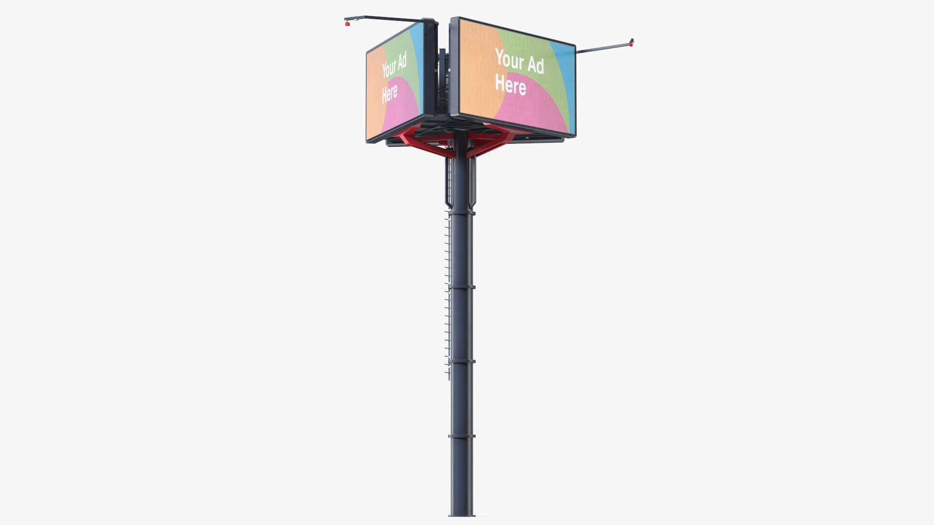 Three-Sided Digital Billboard 6x3 3D model preview